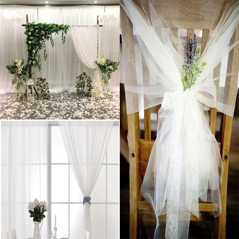 Decoração de casamento rolo de tule - Bonaventura Decor