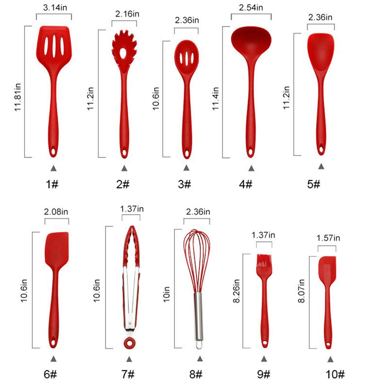 Utensílios para cozinha de silicone - Bonaventura Decor