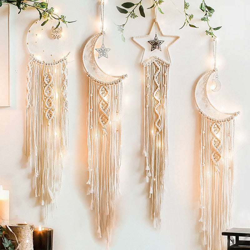 Suporte de parede de macrame Moon - Bonaventura Decor