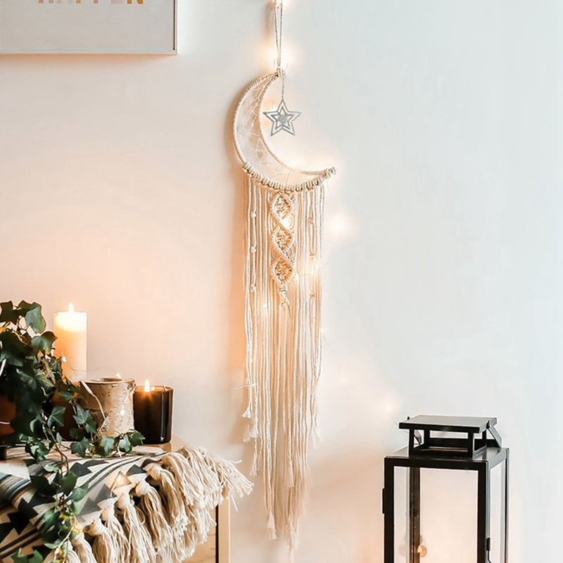 Suporte de parede de macrame Moon - Bonaventura Decor